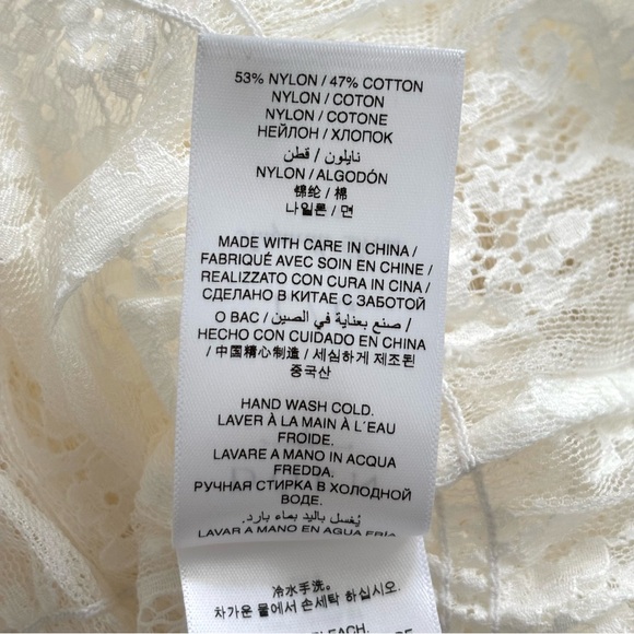 Doen Lace Raquella Dress NWT Salt (cream) Smocked Bodycon Coquette L - Picture 11 of 13